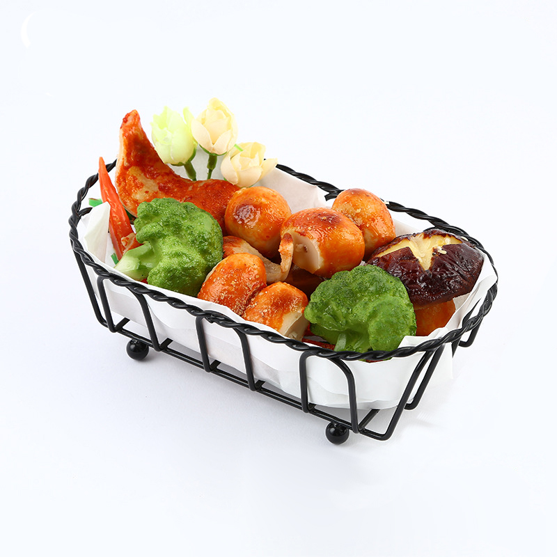 Korean Food Snacks - フライドポテトとチキンバスケット、食品グレードの食器、西洋のファーストフードスナックパントレイ、キッチンツール、韓国