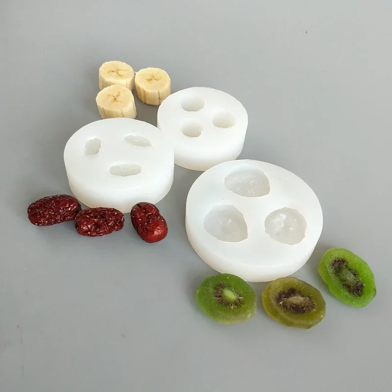 Dried Fruit Mix - 3d フルーツシリコーン金型バナナスライスキウイ乾燥ナツメフルーツフォンダンケーキチョコレート型ケーキデコレーション DIY 樹脂金型