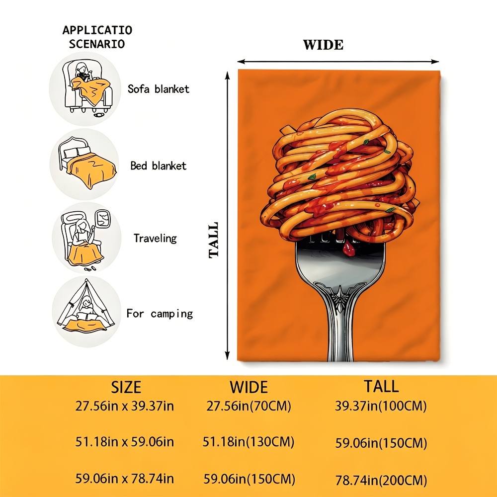 面白いフライドポテト柄ブランケット、ソファ装飾用、かわいい食 - Food Giant Snacks のレビューと価格