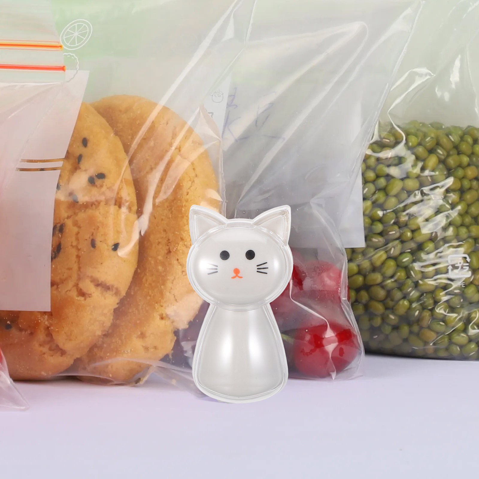 2個入りのかわいい猫型スナックバッグクリップ、チップス、ナッ - Food Snacks Chips のレビューと価格